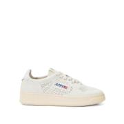 Witte geperforeerde stoffen sneakers Autry , White , Dames