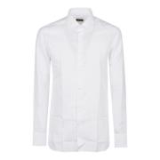 Klassieke Lange Mouw Shirt Ermenegildo Zegna , White , Heren