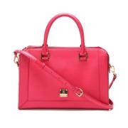 Pre-owned Leather handbags MCM Pre-owned , Pink , Dames