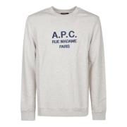 Casual Sweatshirt voor Mannen A.p.c. , Gray , Heren