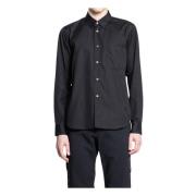 Zwarte Klassieke Kraag Knoop Blouse Comme des Garçons , Black , Heren