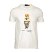 Klassiek Katoenen T-shirt voor Heren Ralph Lauren , White , Heren