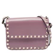 Pre-owned Leather crossbody-bags Valentino Vintage , Purple , Dames