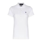 Witte Polo Shirt Damesmode Ralph Lauren , White , Dames