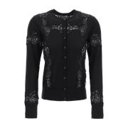 Comfortabele Gebreide Vest Dolce & Gabbana , Black , Dames