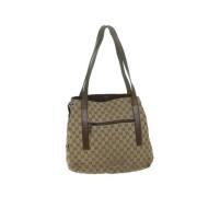 Pre-owned Canvas gucci-bags Gucci Vintage , Beige , Dames