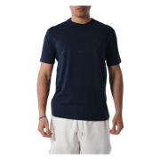 Katoenen T-shirt met Frontlogo Armani Exchange , Blue , Heren
