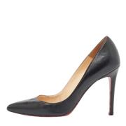 Pre-owned Leather heels Christian Louboutin Pre-owned , Black , Dames