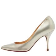 Pre-owned Leather heels Christian Louboutin Pre-owned , Yellow , Dames