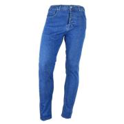 Heren Lichtblauwe Denim Jeans Aquascutum , Blue , Heren