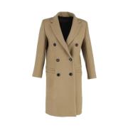 Pre-owned Wool outerwear Louis Vuitton Vintage , Beige , Dames