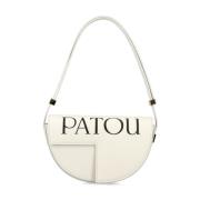 Witte Leren Schoudertas Patou , White , Dames