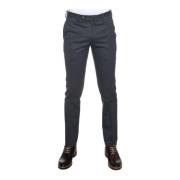 Slim Fit Flanellen Broek met Tailoring Vent Pt01 , Gray , Heren