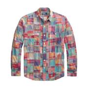 Patchwork Check Shirt Klassieke Kraag Ralph Lauren , Multicolor , Here...