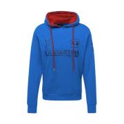 Hoodie met voorzak en geborduurd logo La Martina , Blue , Heren