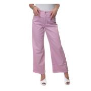 Wide Leg Denim Jeans Max Mara Weekend , Pink , Dames
