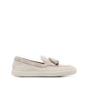 Suede Tassel Loafers Fratelli Rossetti , Beige , Heren