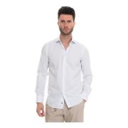 Casual Overhemd met Franse Hals Càrrel , White , Heren