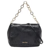 Pre-owned Leather shoulder-bags Miu Miu Pre-owned , Black , Dames
