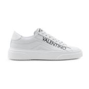 Witte Leren Sneakers met Zijlogo Letters Valentino , White , Heren