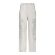 Witte Room Cargo Broek Selected Femme , Beige , Dames