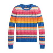 Gestreepte Katoenen Trui met Ronde Hals Ralph Lauren , Multicolor , Da...