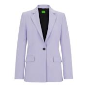 Lila Open Blazer met Revers Kraag Hugo Boss , Purple , Dames