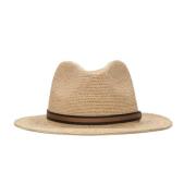 Raffia Panama Hat Borsalino , Yellow , Heren