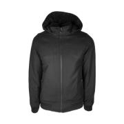 Wol en Kasjmier Hoodie Jas Loro Piana , Black , Heren