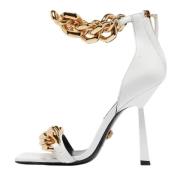 Pre-owned Leather sandals Versace Pre-owned , White , Dames