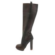 Pre-owned Leather boots Gucci Vintage , Brown , Dames