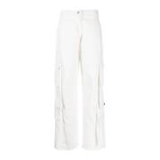 Wide Trousers Andrea Adamo , White , Dames