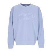 Zware Crew Fleece Sweatshirt Obey , Blue , Heren