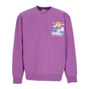 Zon Premium Franse Crew Sweatshirt Obey , Purple , Heren