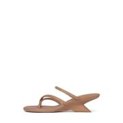 Strappy Sculpted Wedge Sandal in Nude Jeffrey Campbell , Brown , Dames