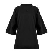 Oversized Logo T-Shirt Balenciaga , Black , Dames