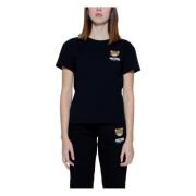 Dames T-shirt Lente/Zomer Collectie Moschino , Black , Dames