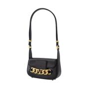 Leather handbags Valentino , Black , Dames