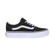 Platform Sneaker van Suède Vans , Black , Heren