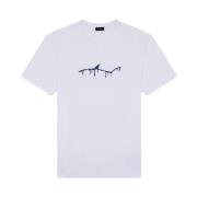 Wit Katoen Regular Fit T-Shirt Paul & Shark , White , Heren