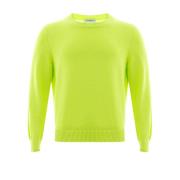 Citroengele Katoenen Crewneck Shirt Gran Sasso , Green , Heren