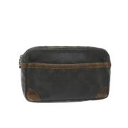 Pre-owned Coated canvas clutches Louis Vuitton Vintage , Brown , Dames