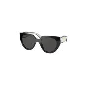 Zwarte Frame Zonnebril Prada , Black , Dames