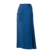 Iridescent Effect Pareo Rok Mod.2245 Aspesi , Blue , Dames