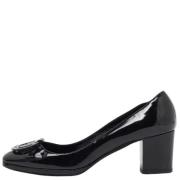 Pre-owned Leather heels Ralph Lauren Pre-owned , Black , Dames