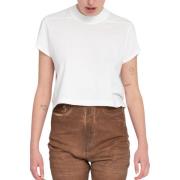 Stijlvolle Cropped Tee voor Vrouwen Rick Owens , White , Dames