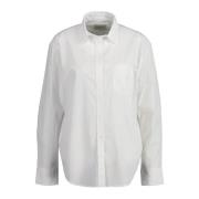 Relaxed Fit Poplin Overhemd Gant , White , Dames