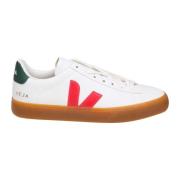 Witte Leren Sneakers Ronde Neus Veja , Multicolor , Heren