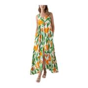 Bloemen A-Lijn Jurk Salsa , Multicolor , Dames