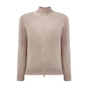 Beige Katoenen Cardigan Rits Trui Gran Sasso , Beige , Heren